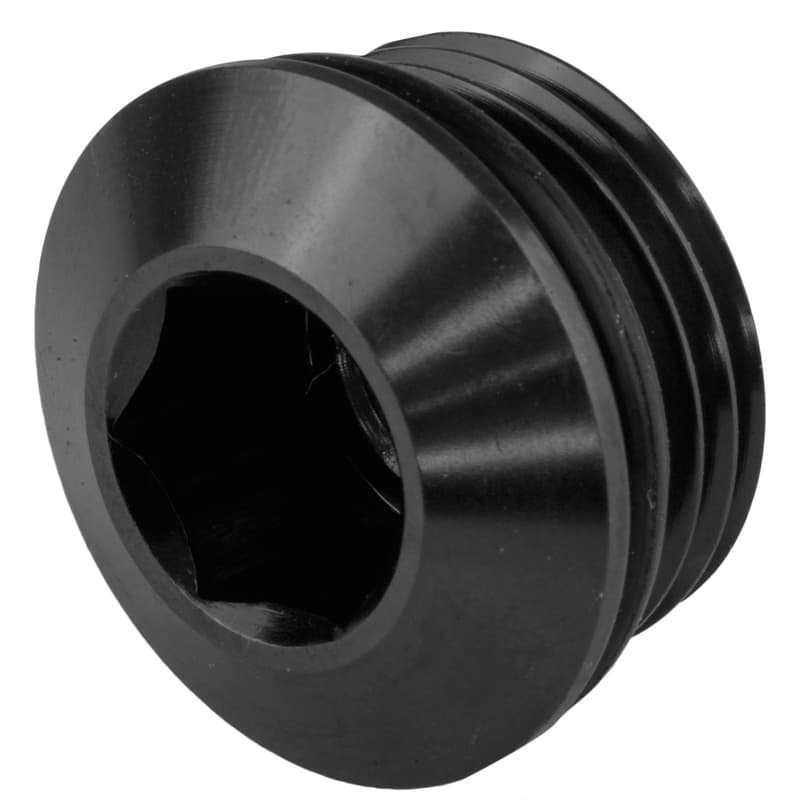 Proflow AN Port Plug, Low Profile Allen Key -12AN, Black