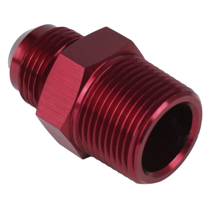 Proflow Adaptor Male -03AN To 1/4in. NPT Straight, Red