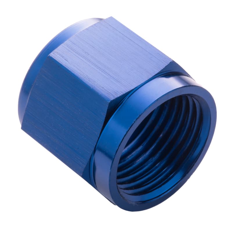 Proflow Aluminium Tube Nut AN4 For 1/4in. Tube, Blue