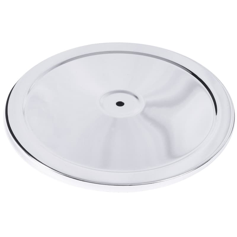 Proflow Air Filter Top Round 14in, Chrome, No Logo, Each
