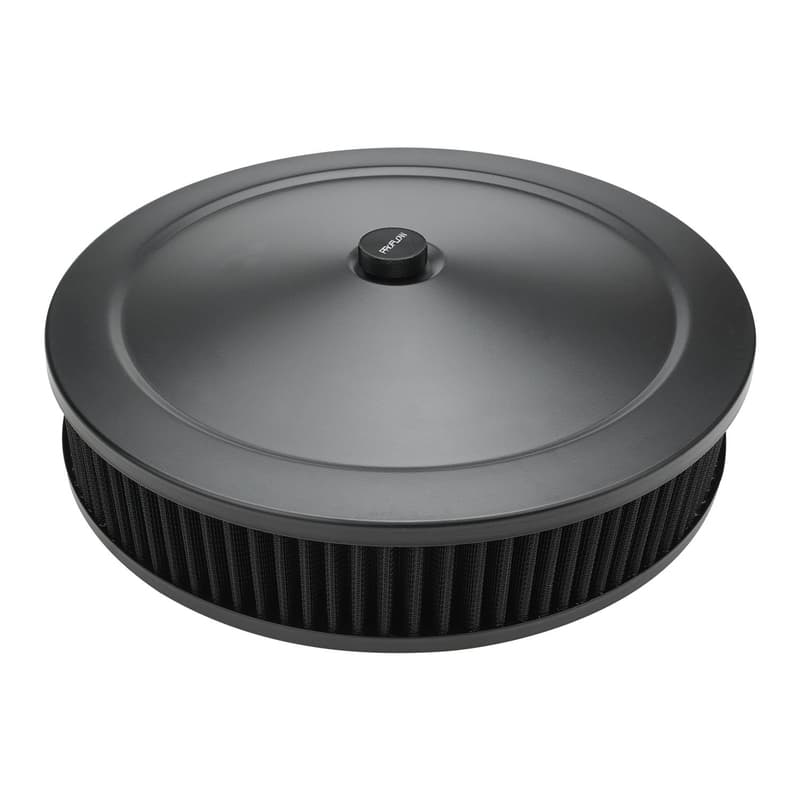 Proflow Air Filter Assembly Round 14in. x 4in, Black, Flat Base,