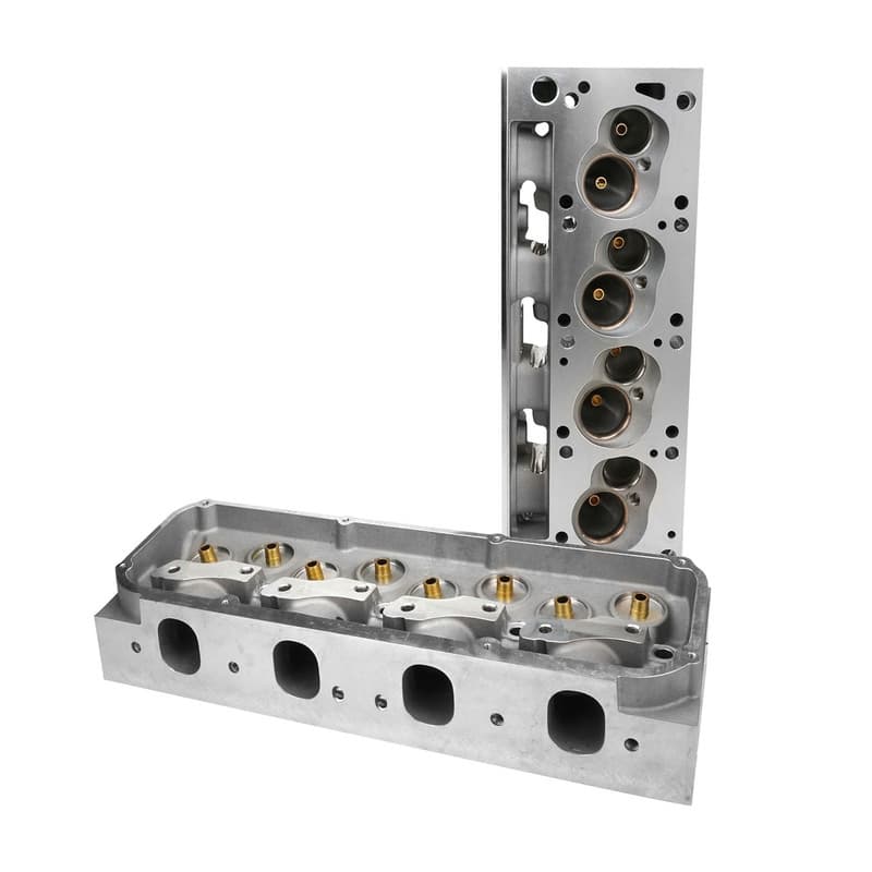 Proflow Cylinder Heads SuperMax 225, Bare, Aluminium, Ford 302-351 Cleveland, 3V, 73cc Chamber, 225cc Intake Runner, 630HP Out of Box, Pair