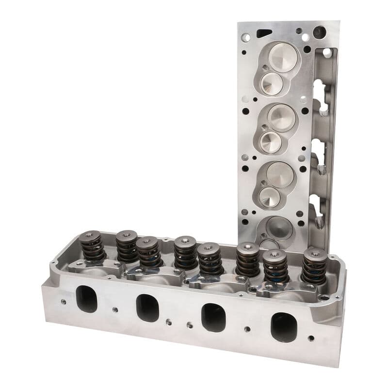 Proflow Cylinder Heads SuperMax 225, Assembled, Aluminium, Ford 302-351 Cleveland, 3V, 73cc Chamber, 225cc Intake Runner, 630HP Out of Box, Pair