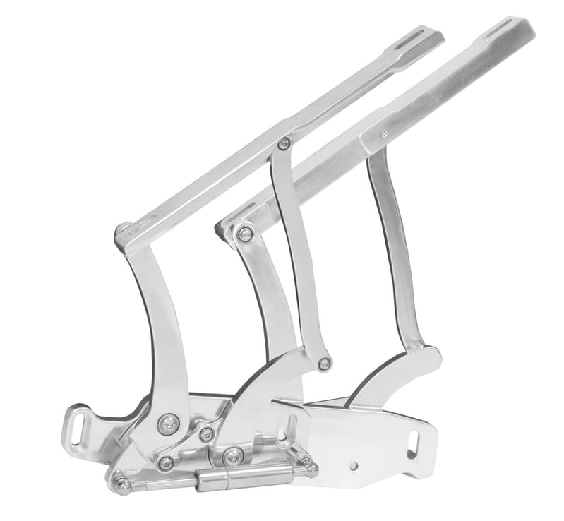 Proflow Bonnet Hinge Kit, Billet Aluminium For Ford Mustang 64-66, Polished
