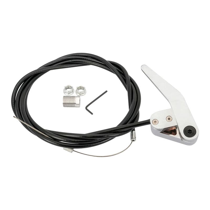 Proflow Universal Bear Jaw Door Latch Release, Boot Release, Chrome Handle with Cable Kit