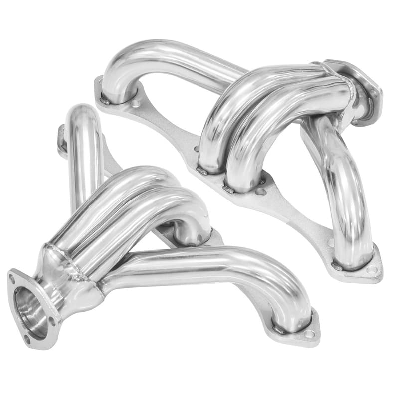 Proflow Exhaust Headers, 1-5/8'' Tight-Fit Block Huggers SB Chev, Stainless Steel, Polished, Set