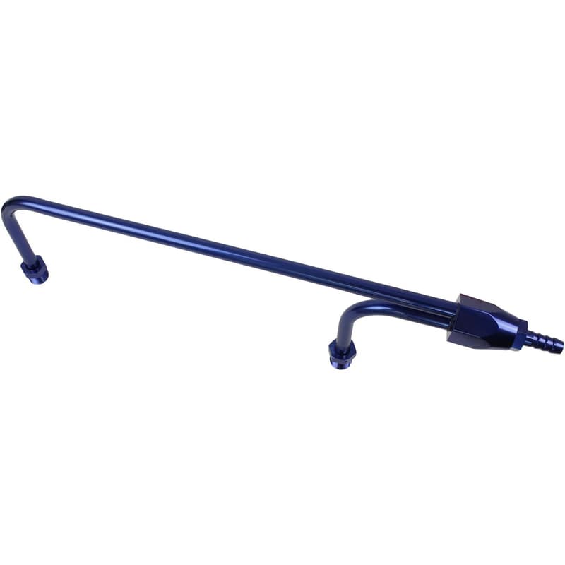 Proflow Fuel Line, Aluminium Anodised Blue, -6AN ORB To 3/8 Barb Inlet Fitting, 1/8 NPT Gauge Port, Holley 4150