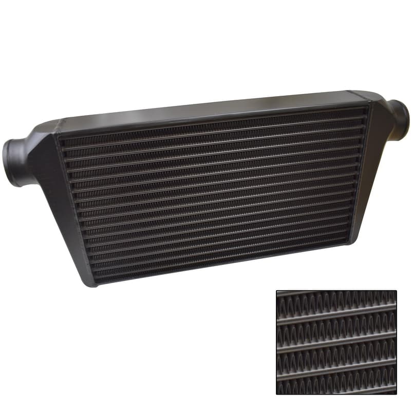 Proflow Intercooler Race Series, Universal Bar & Plate, 600 x 300 x 125mm, 3in. Outlets, Aluminium Black