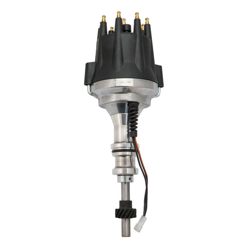 Proflow Distributor, SB Ford 351 Windsor, Pro Series Magnetic Pickup, Mechanical Advance, Black Cap, Each