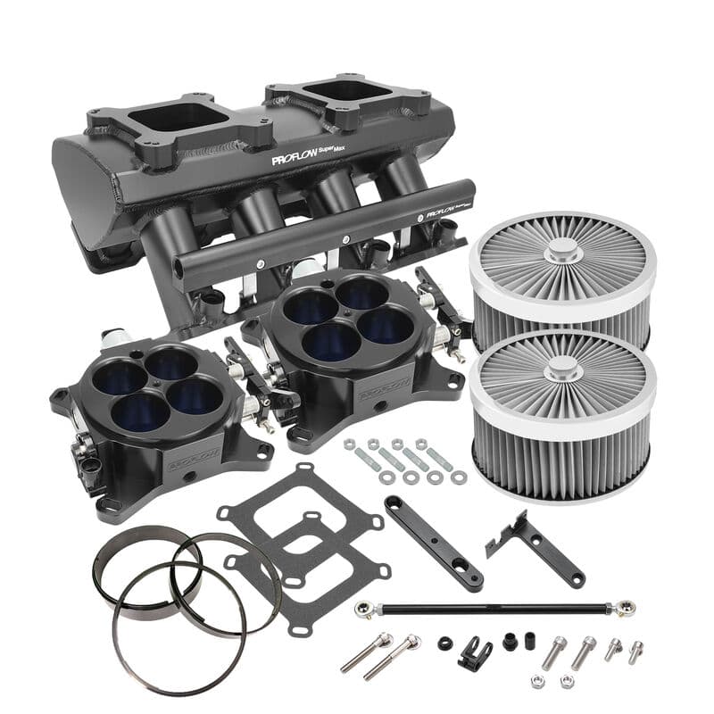 Proflow SuperMax Intake Manifold Kit, Tunnel Ram, For Holden Commodore LS3/L92, EFI 4150, Fabricated Silver, Kit