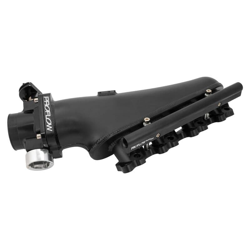 Proflow Intake Manifold Kit, For Nissan SR20 S13, Fabricated Aluminium, Black, 76mm Throttle Body, Fuel Rail Kit
