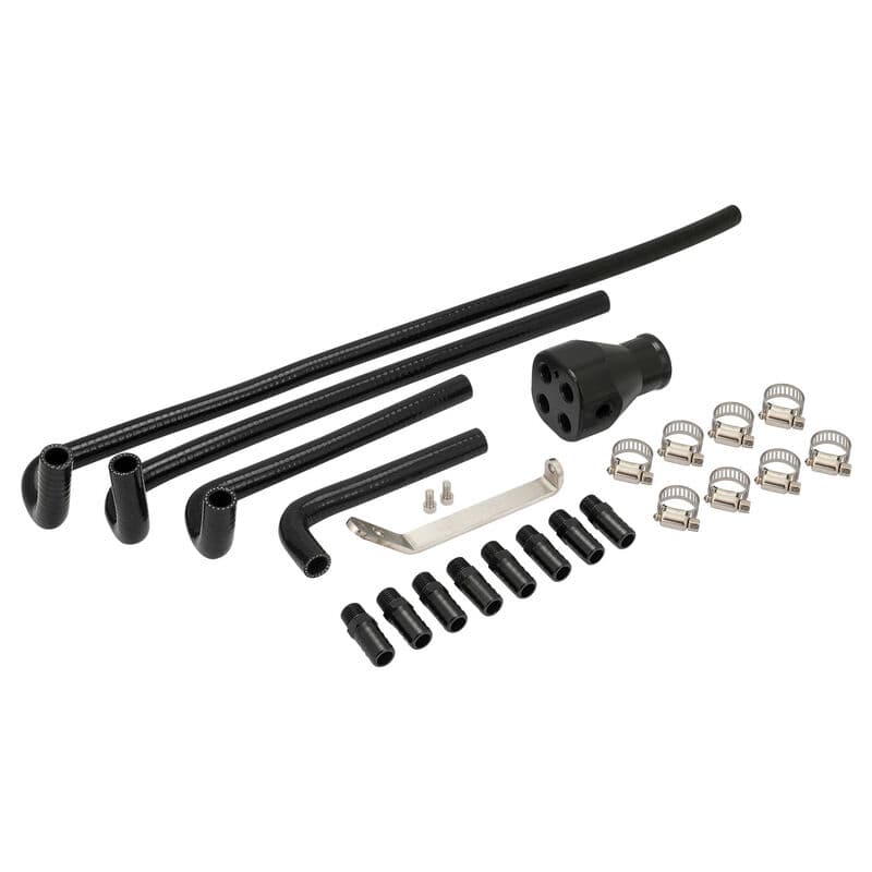 Proflow Coolant Collector Adaptor Kit, Suits RB25 Fabricated Intake Manifolds, Black