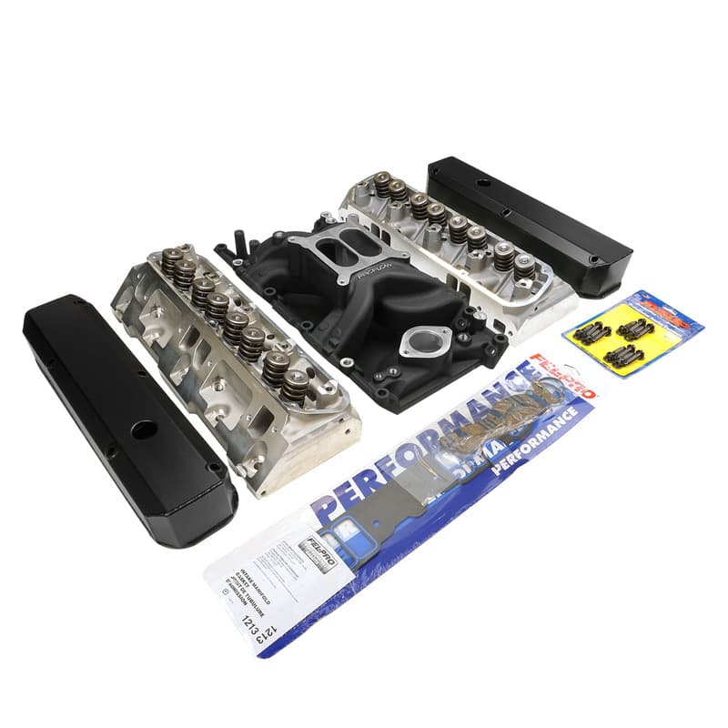 Proflow Cylinder Head AirMax 180 & Intake Kit, Manifold, AirMax Aluminium, Black, Square Bore, SB For Chrysler