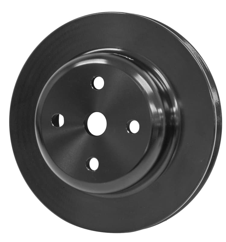 Proflow Water Pump Pulley, V-Belt, 1-Groove, Aluminium Black For Holden V8 253, 308 Red Motor, Each