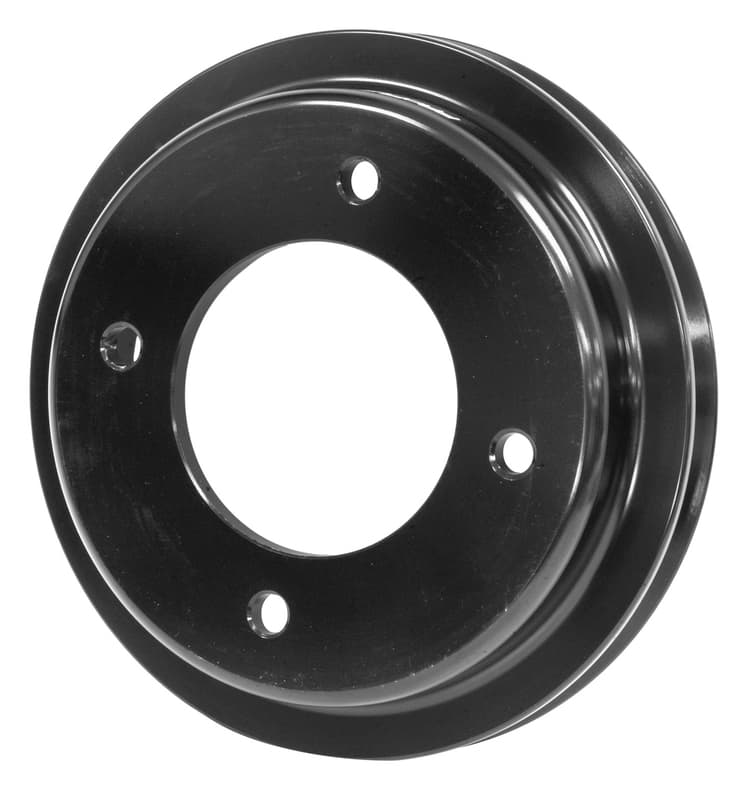 Proflow Crank Pump Pulley, V-Belt, 1-Groove, Aluminum Black For Holden V8 253, 308 Red Motor, Each