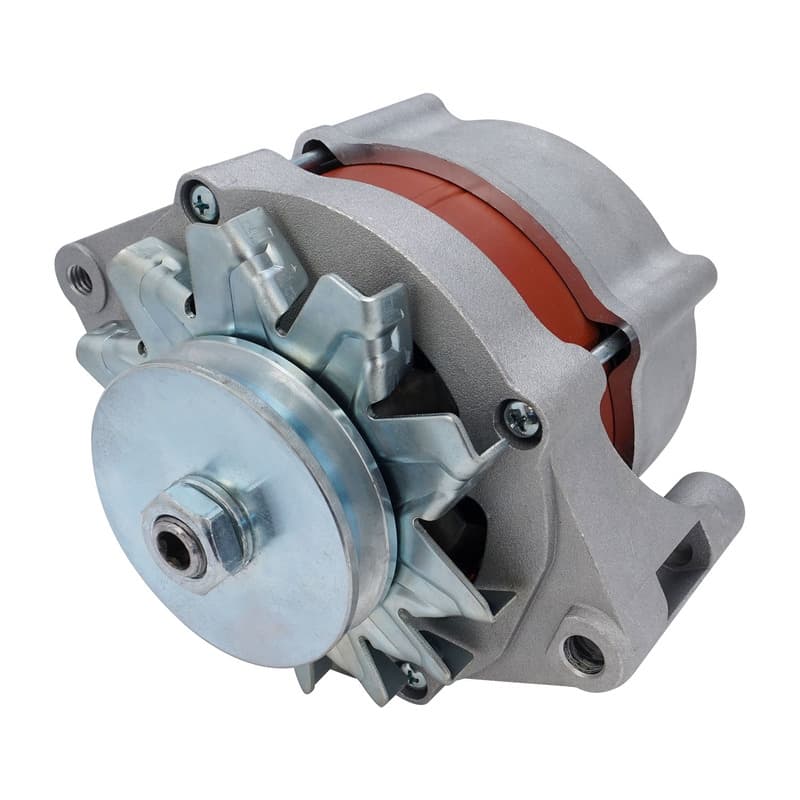 Proflow OE Alternator Power Spark, Bosch Style, For Ford Falcon, 85 Amp, Internal Regulator, Raw Aluminium, V-Belt