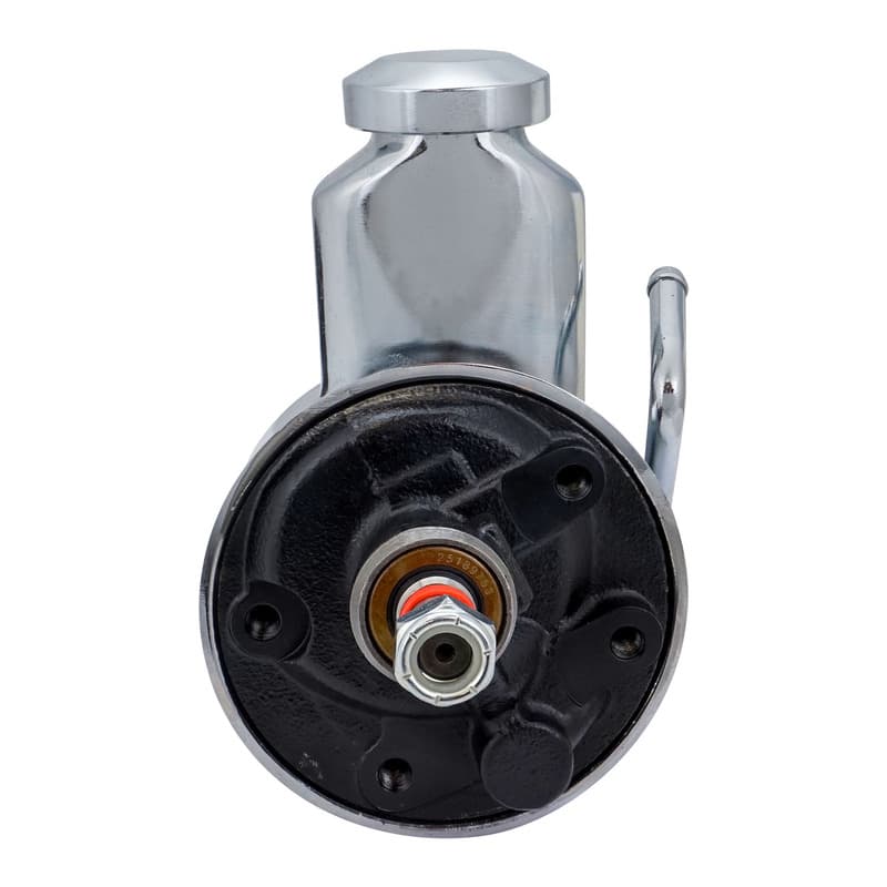 Proflow Power Steering Pump, Saginaw P Series, Reservoir, Keyway V Pulley Style, Chrome, Each