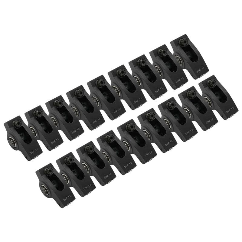 Proflow Pro 2024 Series, Large Body Roller Rockers, SB Ford 5.0 351W, Late Model 1.60 Ratio, 5/16 Bolt On Adjustable, Direct Fit, Aluminium 2024, Set