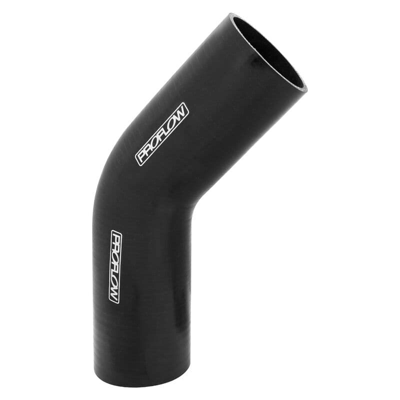 Proflow Hose Tubing Air intake, Silicone, Coupler, 1.75in. 45 Degree Elbow, Black