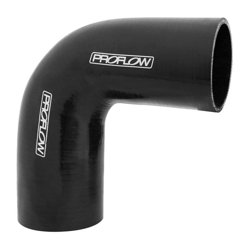 Proflow Hose Tubing Air intake, Silicone, Reducer, 2.00in. - 2.25in. 90 Degree Elbow, Black