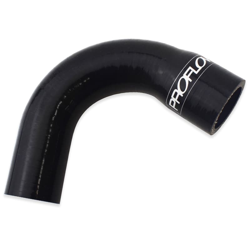 Proflow Silicone Water Hose, 1.0in. to 1.25in, 150 Degree Bend, 170mm Total Length, 5mm Thick
