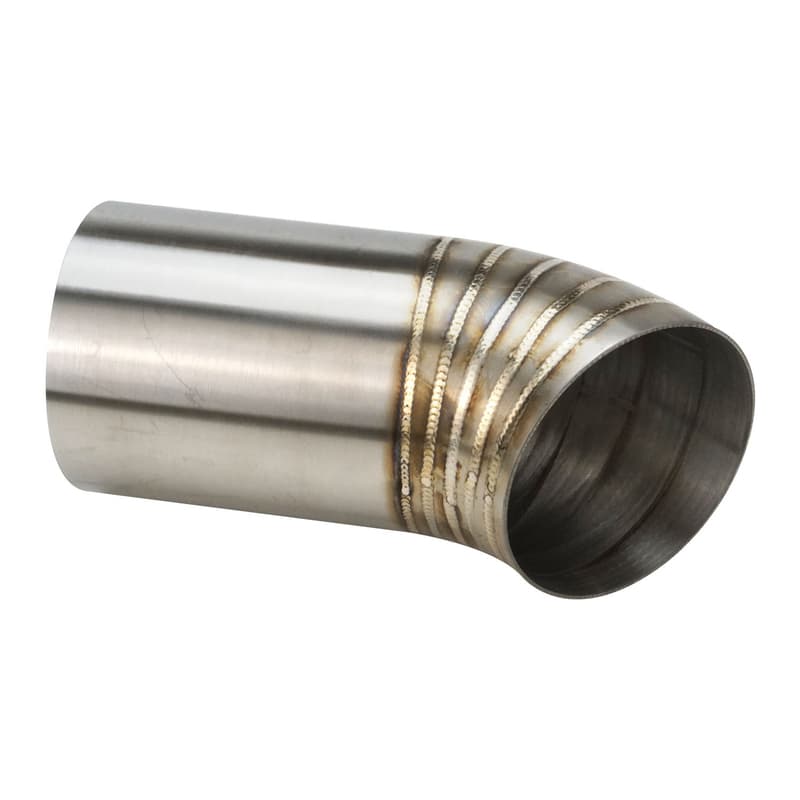 Proflow Pie Cut Welded 304 Stainless Steel, Turbo Dump Pipe Tip, 3.0 in, 45 Degree Angle, 120mm Leg Length
