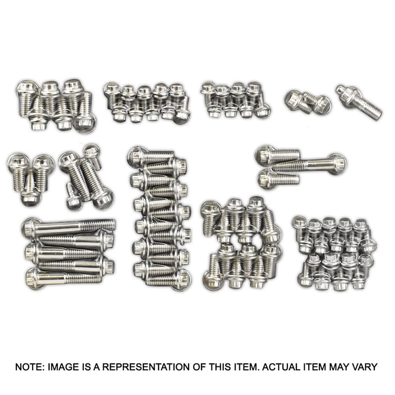 Proflow Engine Bolts, Stainless Steel, 12 point, Big Block For Chevrolet, Kit