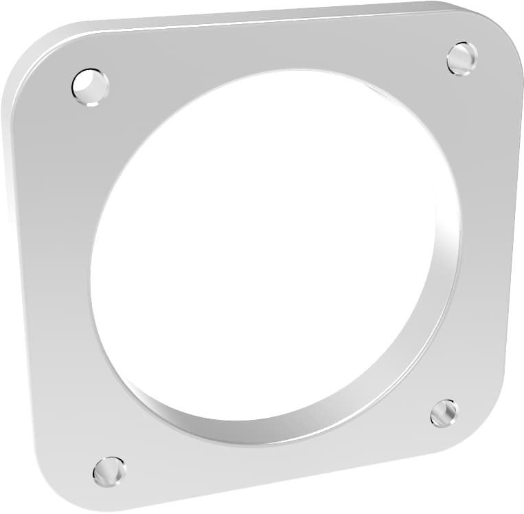 Proflow Throttle Body Adapter, Weld-on Flange, Billet Aluminium, Natural, 90mm Bore Size, 12mm Thick