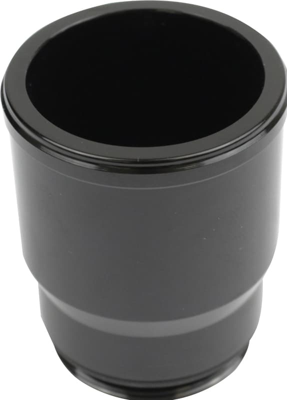 Proflow Inlet Fittings, Aluminium, 1.750 in. Hose to 1 3/16 in. Straight Cut Male, Black Anodised