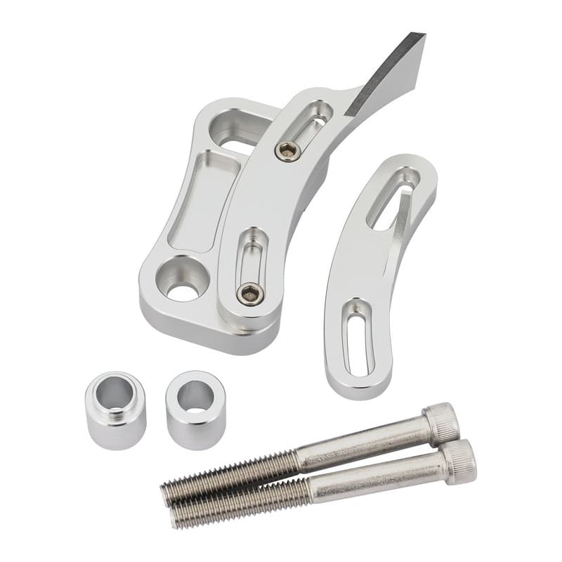 Proflow Timing Pointer, Billet Aluminium, Adjustable, For Ford Windsor SB 302-351W, Comes With Both 10 & 11 O'clock Position Pointers, Polished