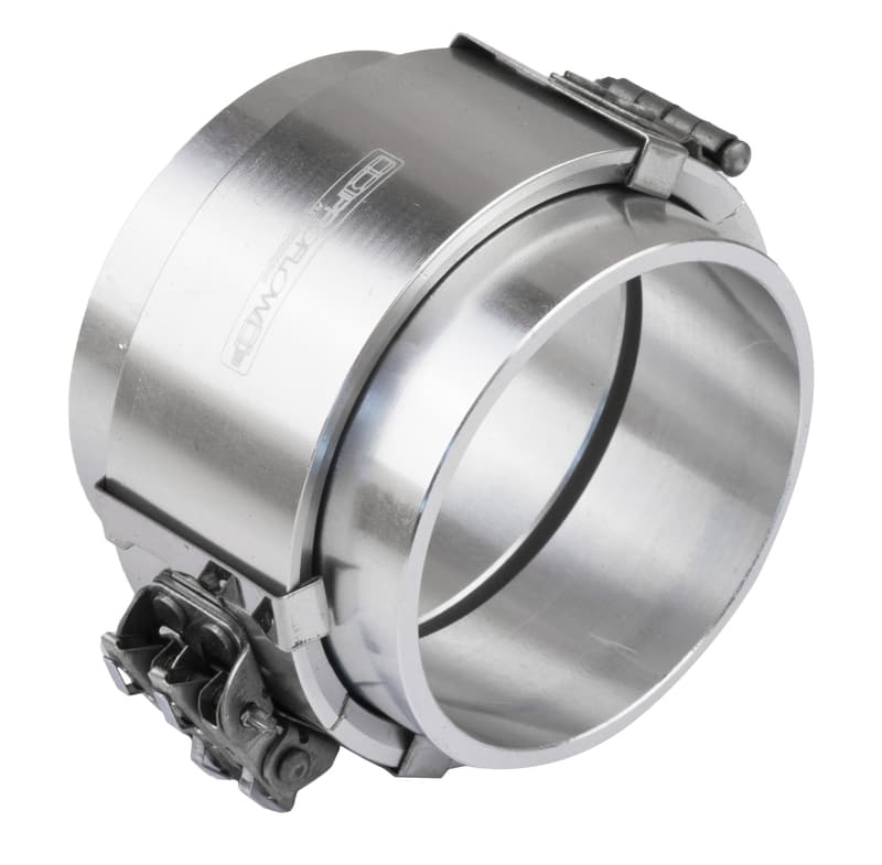 Proflow Tubing Coupler, Quick Release Clamp Assembly, Silver Anodised, 3.50in, Each