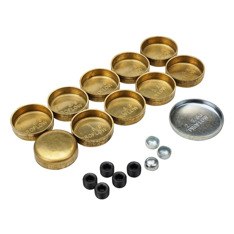 Proflow Freeze Welch plugs, Brass, For Chevrolet, Small Block, 400, Kit