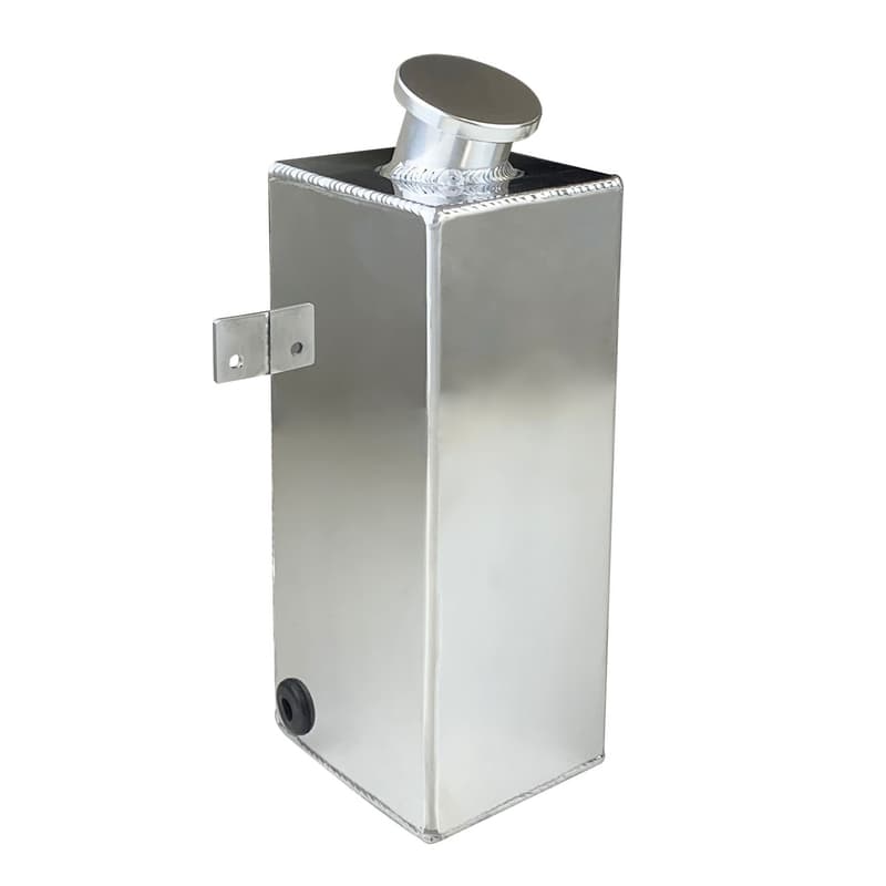 Proflow Windshield Washer Reservoir, Universal, Fabricated Aluminium 200x 150 x 82mm, Polished
