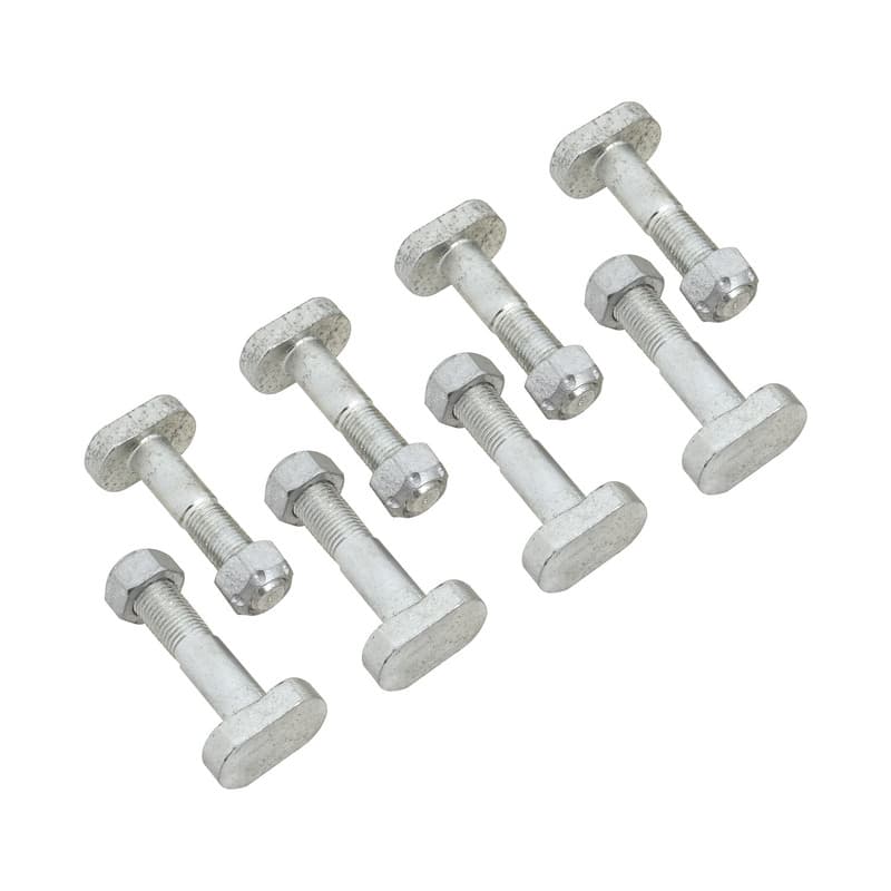 RTS OE, Long T Bolt 3/8'' UNF With Cone Nut, Suits Ford 9 inch With Factory Backing Plate Spacers , Set of 8