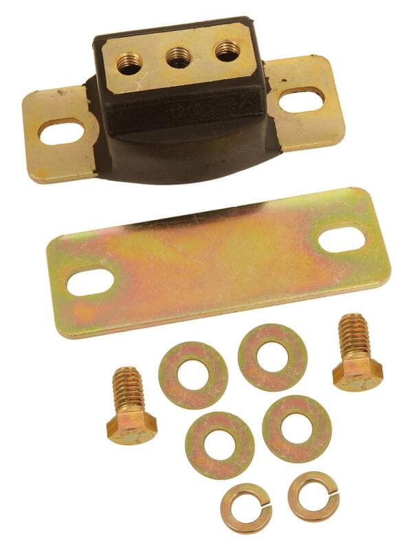 RTS Transmission mount, Polyurethane cushion, Muncie 4-Speed, Powerglide, Saginaw 3-Speed, Saginaw 4-Speed, TH350, TH400, Hardware Included ea