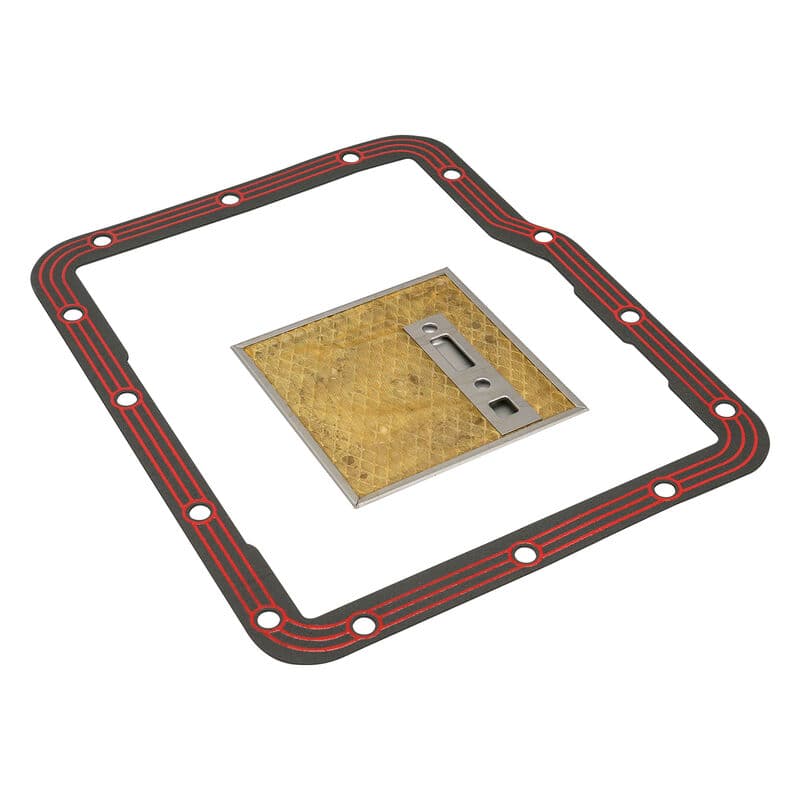 RTS Transmission Filter Service Kit, GM Powerglide, Filter + 2 Gaskets, Pan Gasket, Silicone Bead w/Steel Core, LubeLocker Style, 1.25mm Thick, Kit