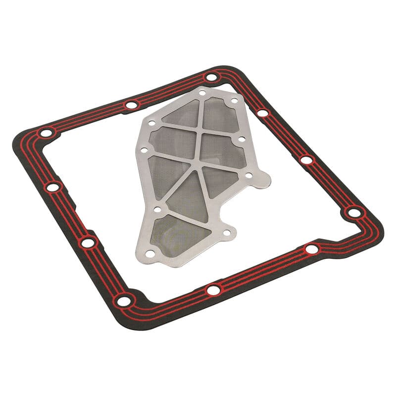 RTS Transmission Filter Service Kit, Ford C4, C10, Filter, Pan Gasket, Silicone Beads w/Steel Core, LubeLocker Style, 1.25mm Thick, Kit