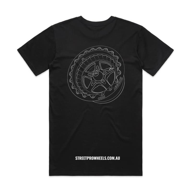 Street Pro Wheels T-Shirt, Black, Cotton, 2XL