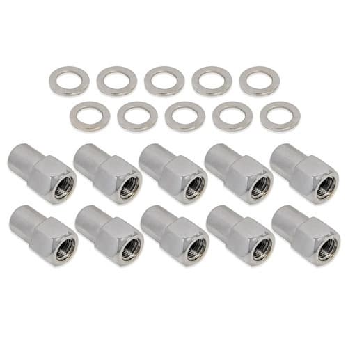Wheel Lug Nut Kit,, Chrome Open end, Street Pro 005, Length 1.50, M12 x 1.5, .800 Shank, Set of 10