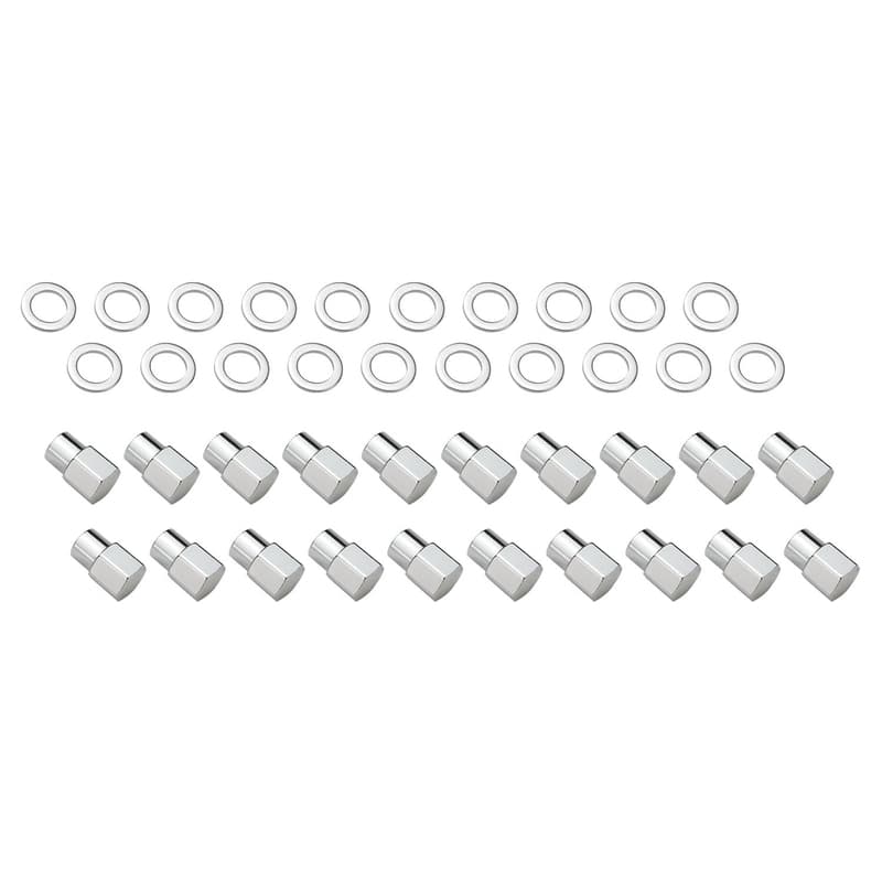 Wheel Lug Nut kit, Chrome Dome Medium Mag, Length 1.38, M12 x 1.5, 0.55 Shank Set of 20