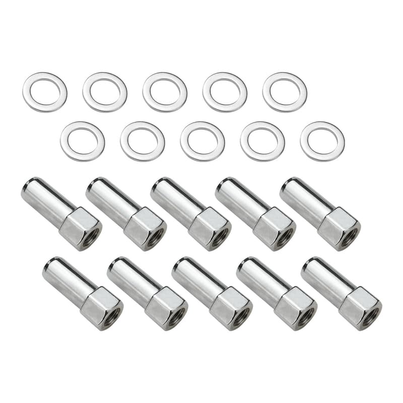 Wheel Lug Nut Kit, Chrome, Cragar, Weld, SST Open End Mag, Length, 1.91, M12 x 1.5, 1.380 inch Shank, Set of 10