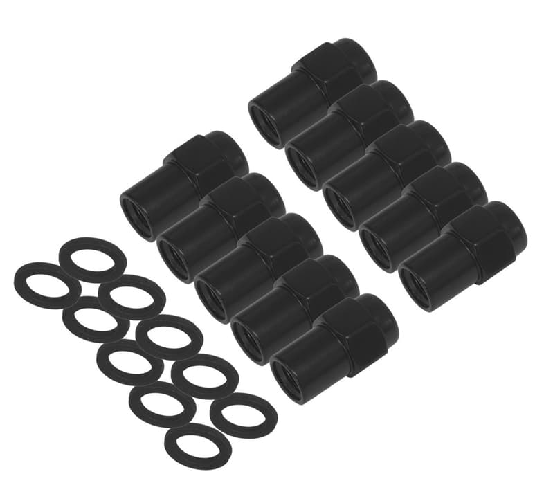 Street Pro Wheel Lug Nut Kit, Black, Suits 002 / 005 Street Pro Mag Wheel, Length 1.527 Total Length, 1/2, .775 shank, With .119 Washers, Set of 10