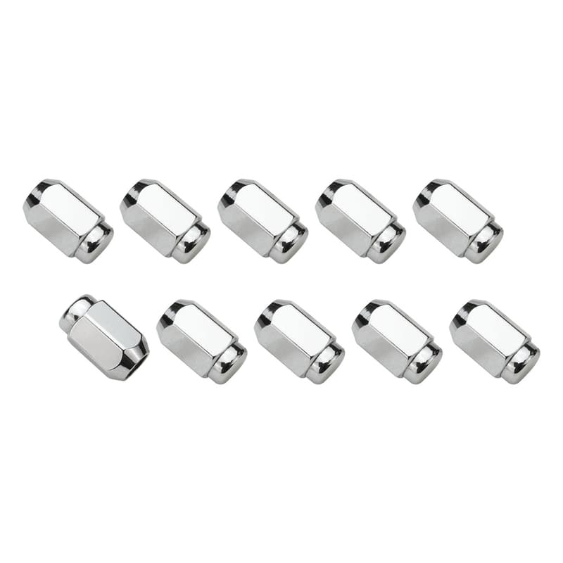 Wheel Lug Nut Kit, Chrome, Acorn Bulge, length 1.42, M12 x 1.50, Set of 10
