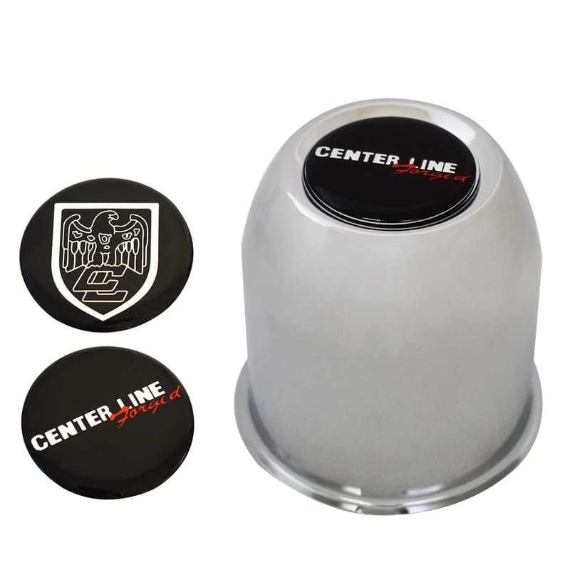 Street Pro Wheels Centre Cap, Suit 005 Series & Convo Wheels, Eagle & Centreline Decals, Chrome