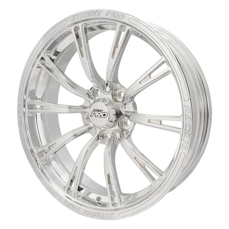 Street Pro 009 Series Forged Wheel, Front 17x4.5'' / 2.25'' Backspace (-13) / 5x120mm Bolt Circle Holden, Polished. Each
