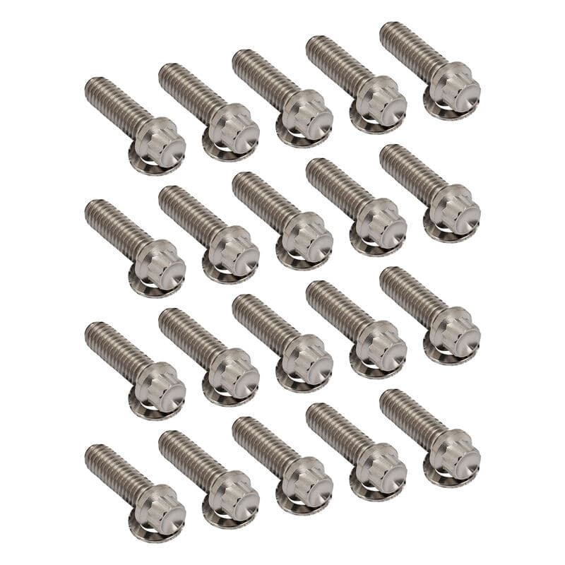 Street Pro Wheels Beadlock Ring Bolt & Washer Kit, Titanium, 5/16''-18 Thread, 1.00'' UHL (25mm), 20 Pack