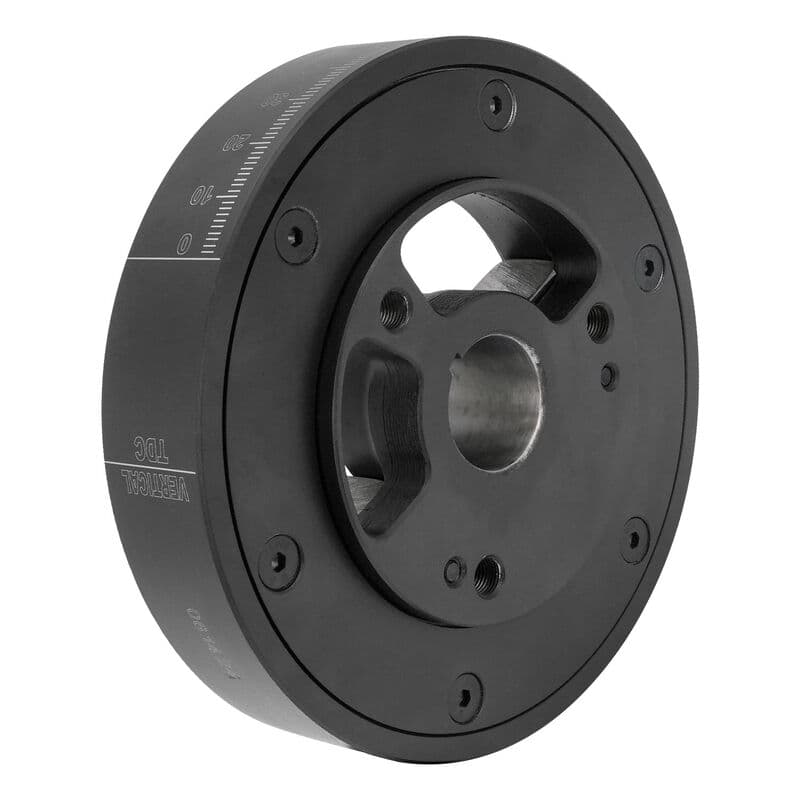 VPW SFI Harmonic Damper Balancer, Steel, SB Chev V8 400ci, Satin Black 6.75'' Diameter, External Balance , Each