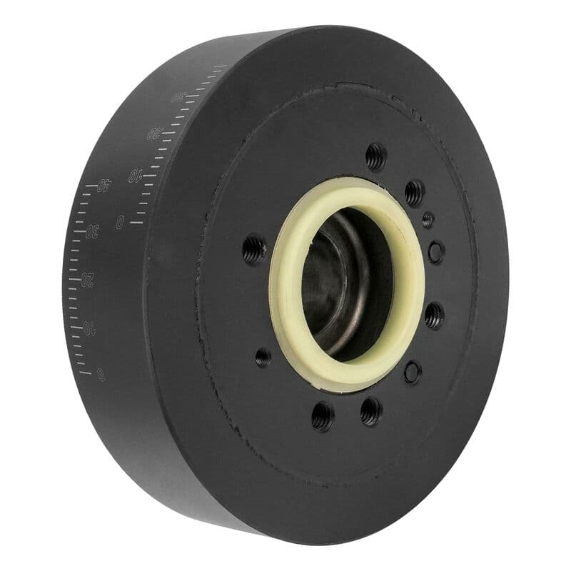 VPW Harmonic Damper Balancer, Steel, SB Ford V8, Late Model Satin Black 6.40'' Diameter, 50oz External Balance , Each