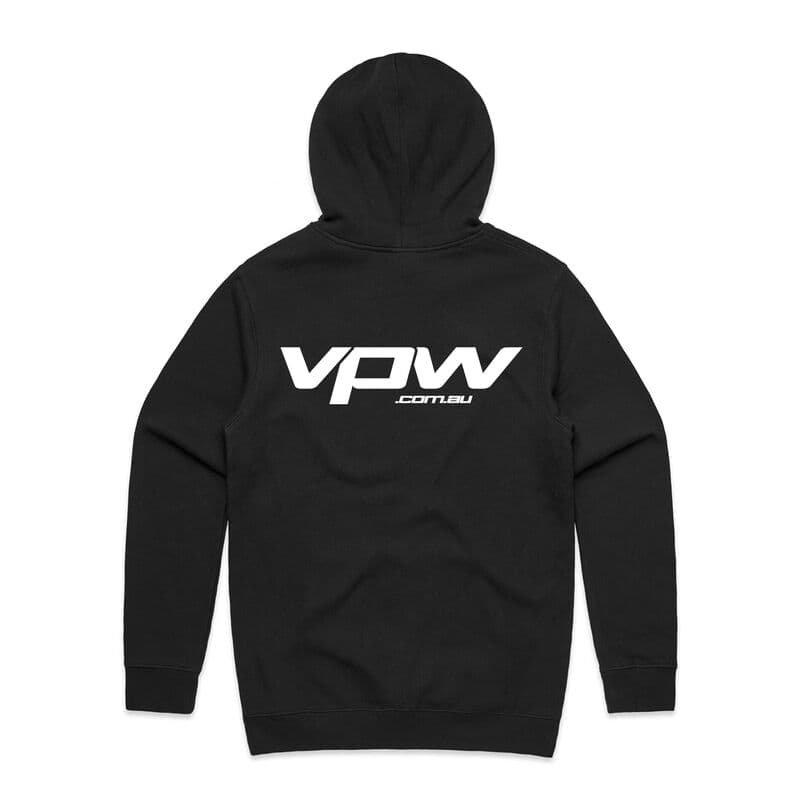 VPW Logo Hoodie Sweatshirt, Cotton, Polyester, Black, XXXL