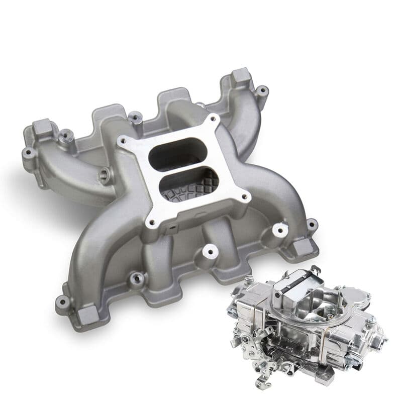 VPW Intake Manifold & Carburettor Kit, LS1 Holden Commodore ,Chev Air Max Intake, Repro Holley Style 750CFM Vac Sec, Carburettor, Kit